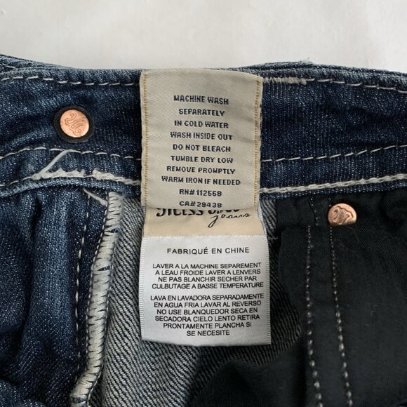 Miss Me Easy Cropped Jeans Size 27 JE5380EC4 Embellished Pockets Cuffed Hem - Picture 11 of 11